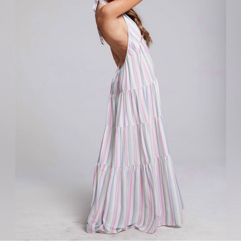 Chaser Brand Striped Halter Maxi Dress - Picture 4 of 6